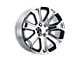 Performance Replicas PR113 Chrome with Matte Black Accents 6-Lug Wheel; 20x9; 24mm Offset (14-18 Sierra 1500)