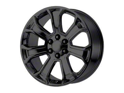 PR166 Gloss Black 6-Lug Wheel; 22x9; 24mm Offset (14-18 Sierra 1500)