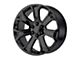 PR166 Gloss Black 6-Lug Wheel; 22x9; 24mm Offset (14-18 Sierra 1500)