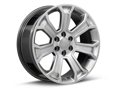 PR166 Hyper Silver 6-Lug Wheel; 22x9; 24mm Offset (14-18 Sierra 1500)