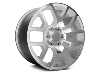 PR169 Silver Machined 6-Lug Wheel; 20x9; 27mm Offset (14-18 Sierra 1500)