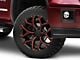 PR176 Gloss Black Red Milled 6-Lug Wheel; 20x9; 24mm Offset (14-18 Sierra 1500)