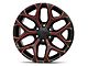 Performance Replicas PR176 Gloss Black Red Milled 6-Lug Wheel; 24x10; 24mm Offset (14-18 Sierra 1500)