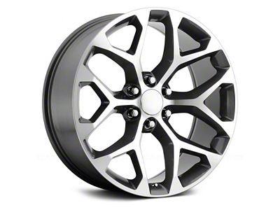 Performance Replicas PR176 Gunmetal Machined 6-Lug Wheel; 24x10; 24mm Offset (14-18 Sierra 1500)