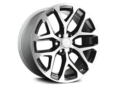 PR177 Gloss Black Machined 6-Lug Wheel; 20x9; 24mm Offset (14-18 Sierra 1500)