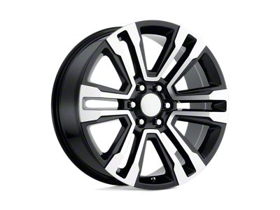 Performance Replicas PR182 Gloss Black Machined 6-Lug Wheel; 24x10; 31mm Offset (14-18 Sierra 1500)