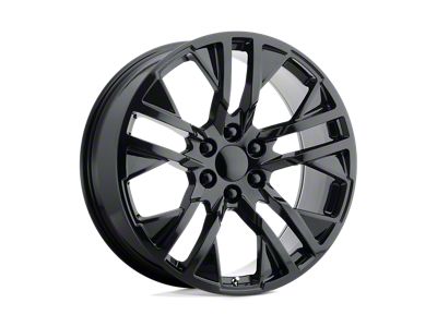 Performance Replicas PR187 Gloss Black 6-Lug Wheel; 22x9; 24mm Offset (14-18 Sierra 1500)