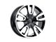 Performance Replicas PR188 Gloss Black Machined 6-Lug Wheel; 24x10; 31mm Offset (14-18 Sierra 1500)