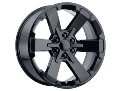 Performance Replicas PR189 Gloss Black 6-Lug Wheel; 22x9; 24mm Offset (14-18 Sierra 1500)