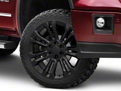 PR205 Gloss Black 6-Lug Wheel; 22x9; 24mm Offset (14-18 Sierra 1500)