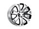 Performance Replicas PR113 Chrome with Matte Black Accents 6-Lug Wheel; 20x9; 24mm Offset (14-18 Silverado 1500)