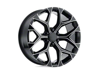 PR176 Gloss Black Milled 6-Lug Wheel; 26x10; 24mm Offset (14-18 Silverado 1500)