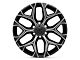 PR176 Gloss Black Milled 6-Lug Wheel; 22x9; 24mm Offset (14-18 Silverado 1500)