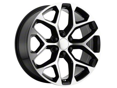 PR176 Gunmetal Machined 6-Lug Wheel; 22x9; 24mm Offset (14-18 Silverado 1500)