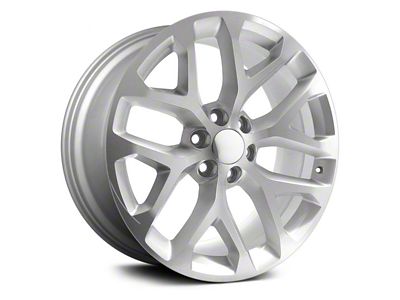 PR177 Silver Machined 6-Lug Wheel; 20x9; 24mm Offset (14-18 Silverado 1500)