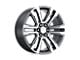 PR182 Gunmetal Machined 6-Lug Wheel; 26x10; 31mm Offset (14-18 Silverado 1500)