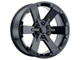 PR189 Gloss Black 6-Lug Wheel; 22x9; 24mm Offset (14-18 Silverado 1500)