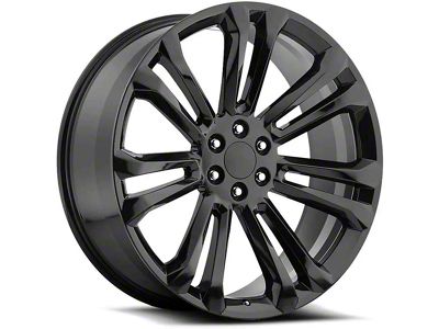 Performance Replicas PR205 Gloss Black 6-Lug Wheel; 22x9; 24mm Offset (14-18 Silverado 1500)