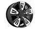 PR212 Gloss Black with Chrome Accents 6-Lug Wheel; 22x9; 28mm Offset (14-18 Silverado 1500)