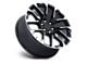 PR224 Gloss Black with Machined Face 6-Lug Wheel; 22x9; 28mm Offset (14-18 Silverado 1500)