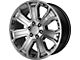 PR113 Hyper Silver Dark with Chrome Accents 6-Lug Wheel; 20x9; 24mm Offset (15-20 Tahoe)