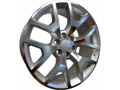 PR150 Silver Machined 6-Lug Wheel; 22x9; 27mm Offset (15-20 Tahoe)