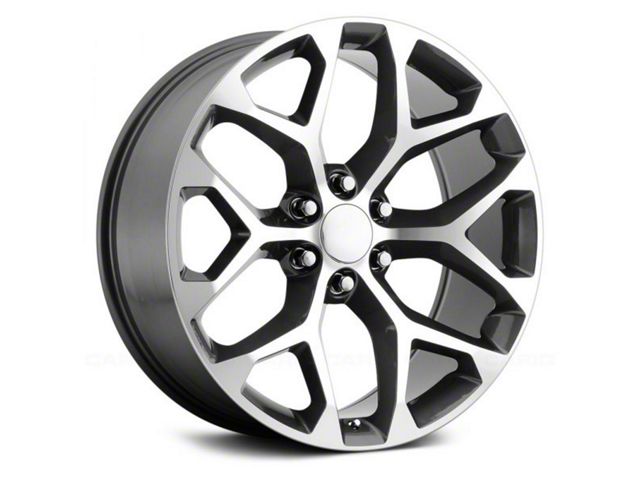 Performance Replicas PR176 Gunmetal Machined 6-Lug Wheel; 24x10; 24mm Offset (15-20 Tahoe)