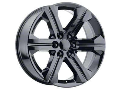 PR191 Gloss Black 6-Lug Wheel; 22x9; 24mm Offset (15-20 Tahoe)