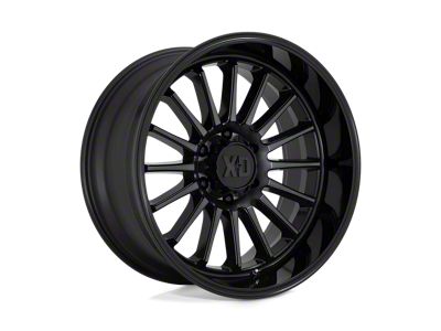 PR225 Gloss Gunmetal Machined with Chrome Accents 6-Lug Wheel; 24x10; 31mm Offset (15-20 Tahoe)