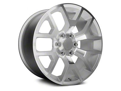 PR169 Silver Machined 6-Lug Wheel; 20x9; 27mm Offset (15-20 Yukon)