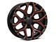 PR176 Gloss Black Red Milled 6-Lug Wheel; 22x9; 24mm Offset (15-20 Yukon)