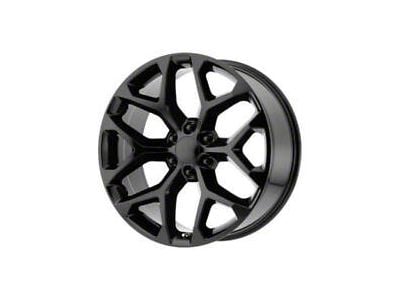 PR176 Gloss Black 6-Lug Wheel; 22x9; 24mm Offset (15-20 Yukon)