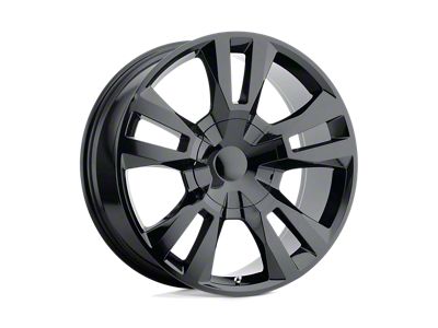 PR188 Gloss Black 6-Lug Wheel; 24x10; 31mm Offset (15-20 Yukon)