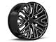 PR197 Gloss Black Milled 6-Lug Wheel; 24x10; 31mm Offset (15-20 Yukon)