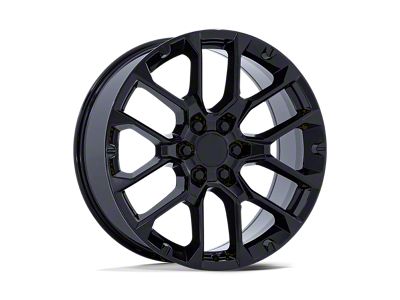 PR224 Gloss Black 6-Lug Wheel; 22x9; 28mm Offset (15-20 Yukon)