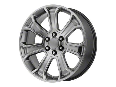 PR166 Hyper Silver 6-Lug Wheel; 22x9; 24mm Offset (99-06 Sierra 1500)