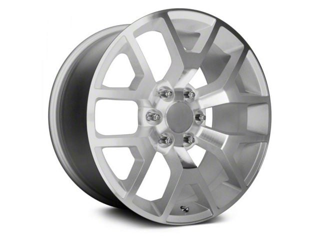 Performance Replicas PR169 Silver Machined 6-Lug Wheel; 20x9; 27mm Offset (99-06 Sierra 1500)