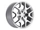 PR169 Silver Machined 6-Lug Wheel; 22x9; 28mm Offset (99-06 Sierra 1500)