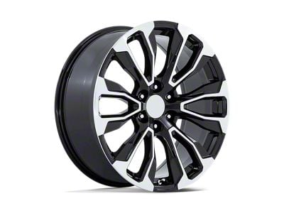 PR211 Gloss Black Machined Face 6-Lug Wheel; 26x10; 31mm Offset (99-06 Sierra 1500)