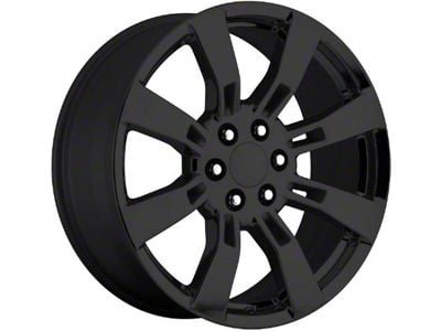 PR144 Gloss Black 6-Lug Wheel; 22x9; 31mm Offset (99-06 Silverado 1500)