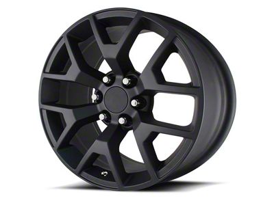 PR150 Matte Black 6-Lug Wheel; 22x9; 27mm Offset (99-06 Silverado 1500)
