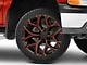 PR176 Gloss Black Red Milled 6-Lug Wheel; 22x9; 24mm Offset (99-06 Silverado 1500)