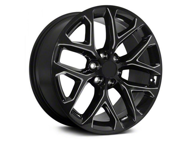 Performance Replicas PR177 Gloss Black Milled 6-Lug Wheel; 20x9; 24mm Offset (99-06 Silverado 1500)