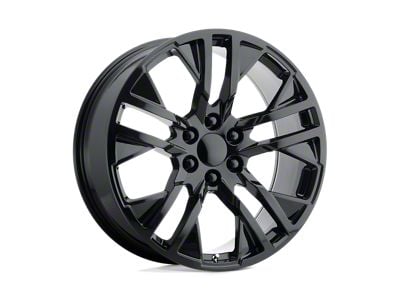 Performance Replicas PR187 Gloss Black 6-Lug Wheel; 22x9; 24mm Offset (99-06 Silverado 1500)