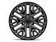 PR197 Gloss Black Milled 6-Lug Wheel; 22x9; 28mm Offset (99-06 Silverado 1500)