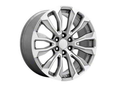 PR211 Silver Machined Face 6-Lug Wheel; 26x10; 31mm Offset (99-06 Silverado 1500)