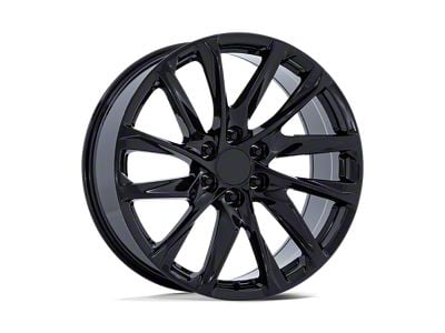 PR213 Gloss Black 6-Lug Wheel; 22x9; 28mm Offset (99-06 Silverado 1500)