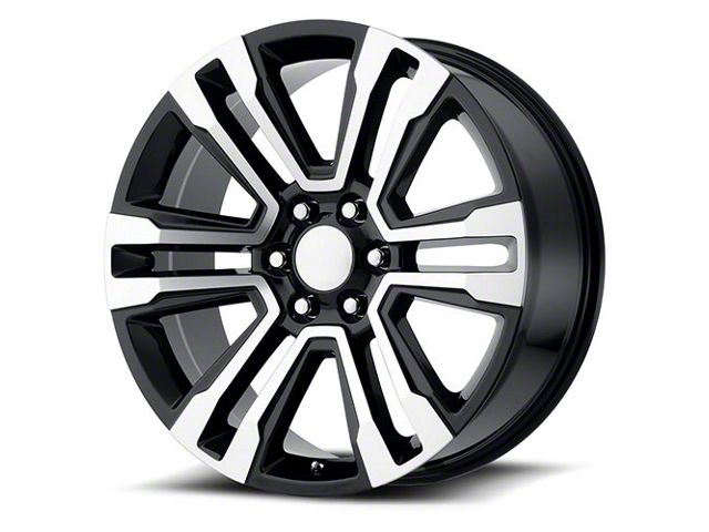 Performance Replicas PR182 Gloss Black Machined 6-Lug Wheel; 22x9; 24mm Offset (23-24 Canyon)