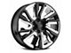 Performance Replicas PR202 Gloss Black with Chrome Accents 6-Lug Wheel; 22x9; 28mm Offset (23-24 Canyon)