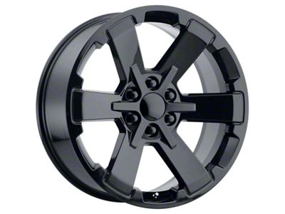 PR189 Gloss Black 6-Lug Wheel; 22x9; 24mm Offset (23-25 Colorado)